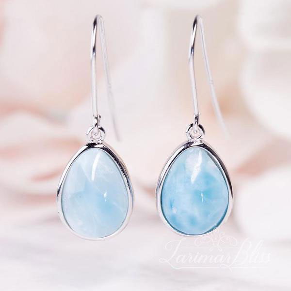 Larimar Sterling Silver Earrings